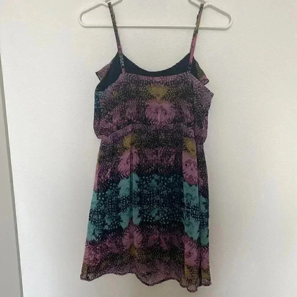 Purple Spaghetti Strap Printed Dress - S - Picture 10 of 10